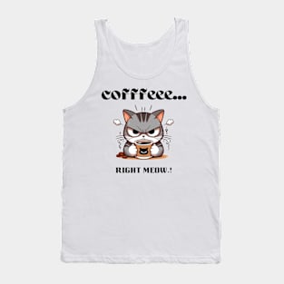 cat coffee Tank Top